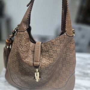 Gucci Tan Leather Hobo Bag